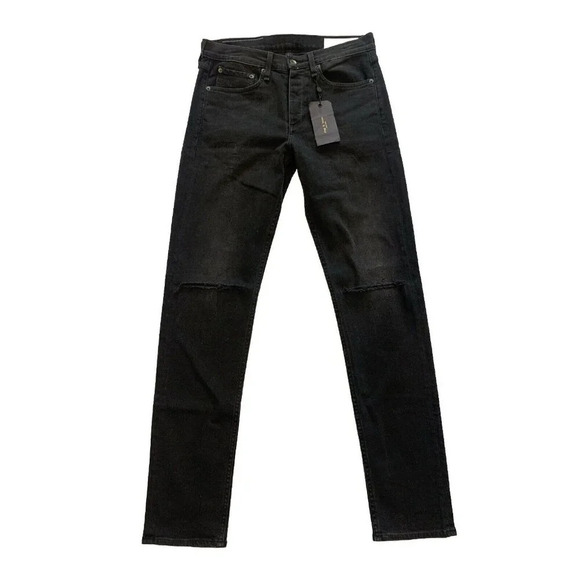 Rag & Bone Men's Black Fit 2 Slim Fit Jeans Size 30x34 NWT - Picture 1 of 16